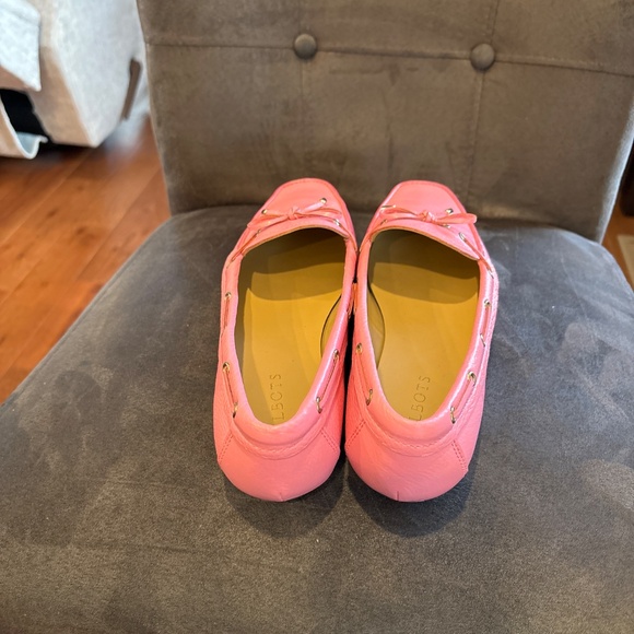 Talbots Becca Tie Pink Pebbled Leather Loafers Flats 9.5 EUC - Picture 4 of 7